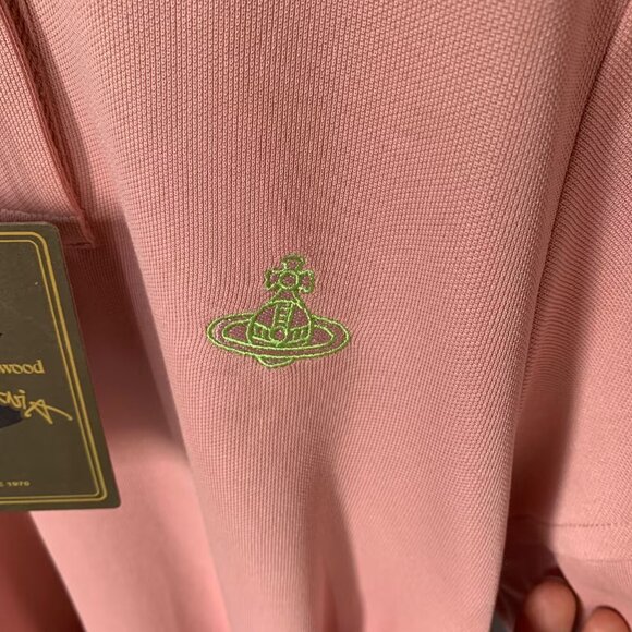 Vivienne Westwood Anglomania Pink Polo Dress with Striped Collar - Picture 5 of 9